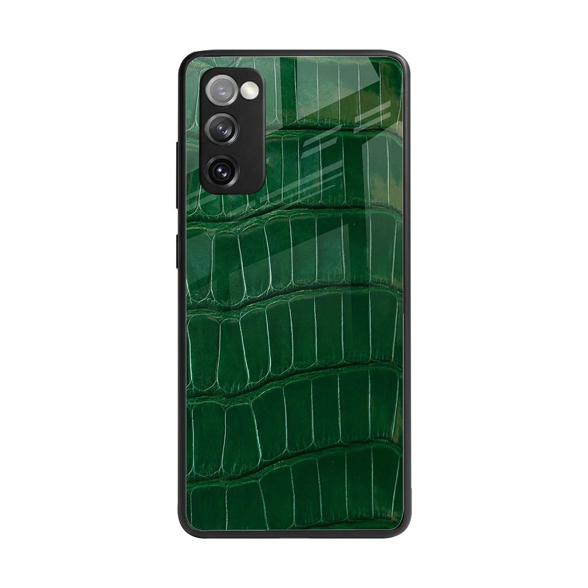 Croco Green back phone cover | glass case for samsung galaxy s20 fe