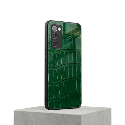 Croco Green samsung galaxy s20 fe mobile cover | shockproof glass phone case