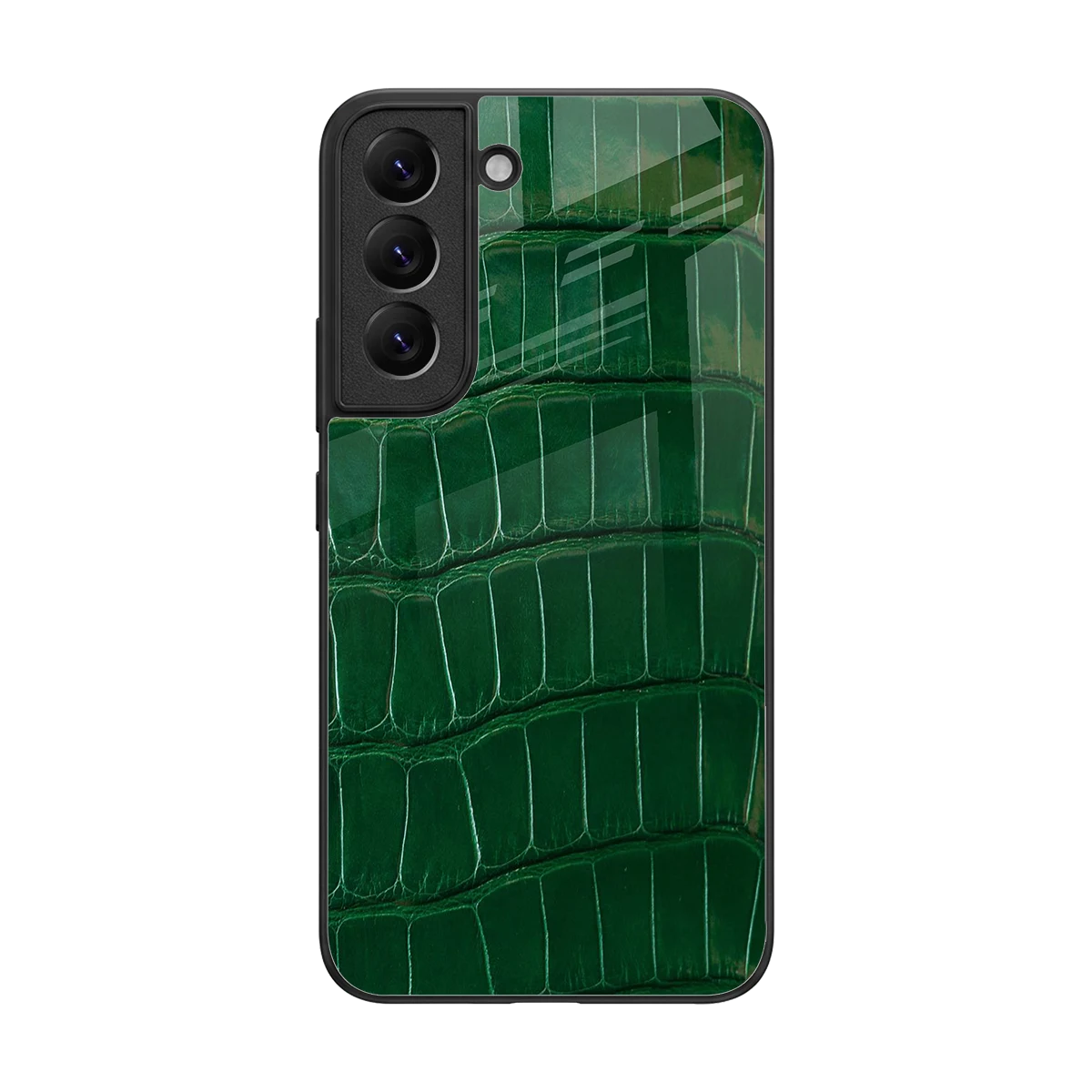 Croco Green back phone cover | glass case for samsung galaxy s22