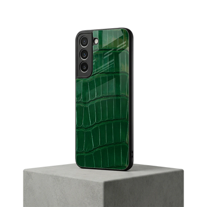 Croco Green samsung galaxy s22 mobile cover | shockproof glass phone case