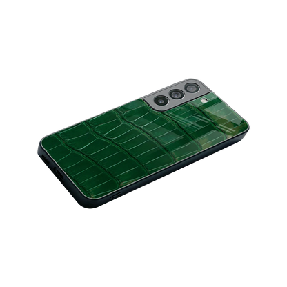 Croco Green stylish phone case for samsung galaxy s22 | glossy glass and slim fit