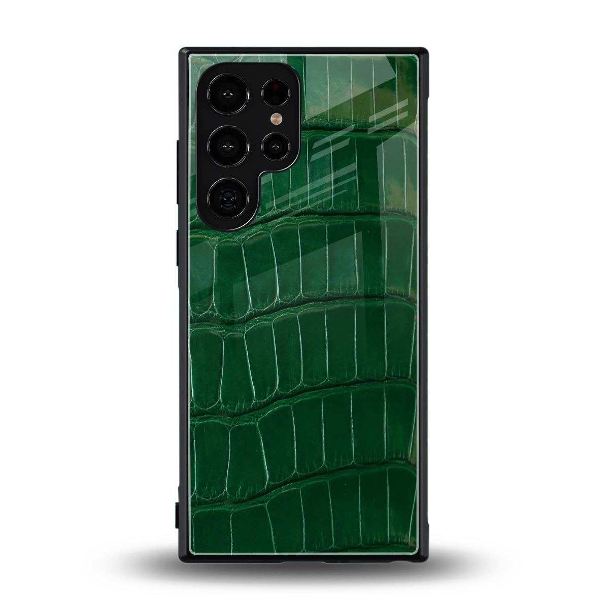 Croco Green back phone cover | glass case for samsung galaxy s23 ultra