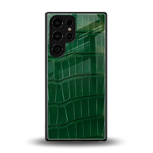 Croco Green back phone cover | glass case for samsung galaxy s26 ultra