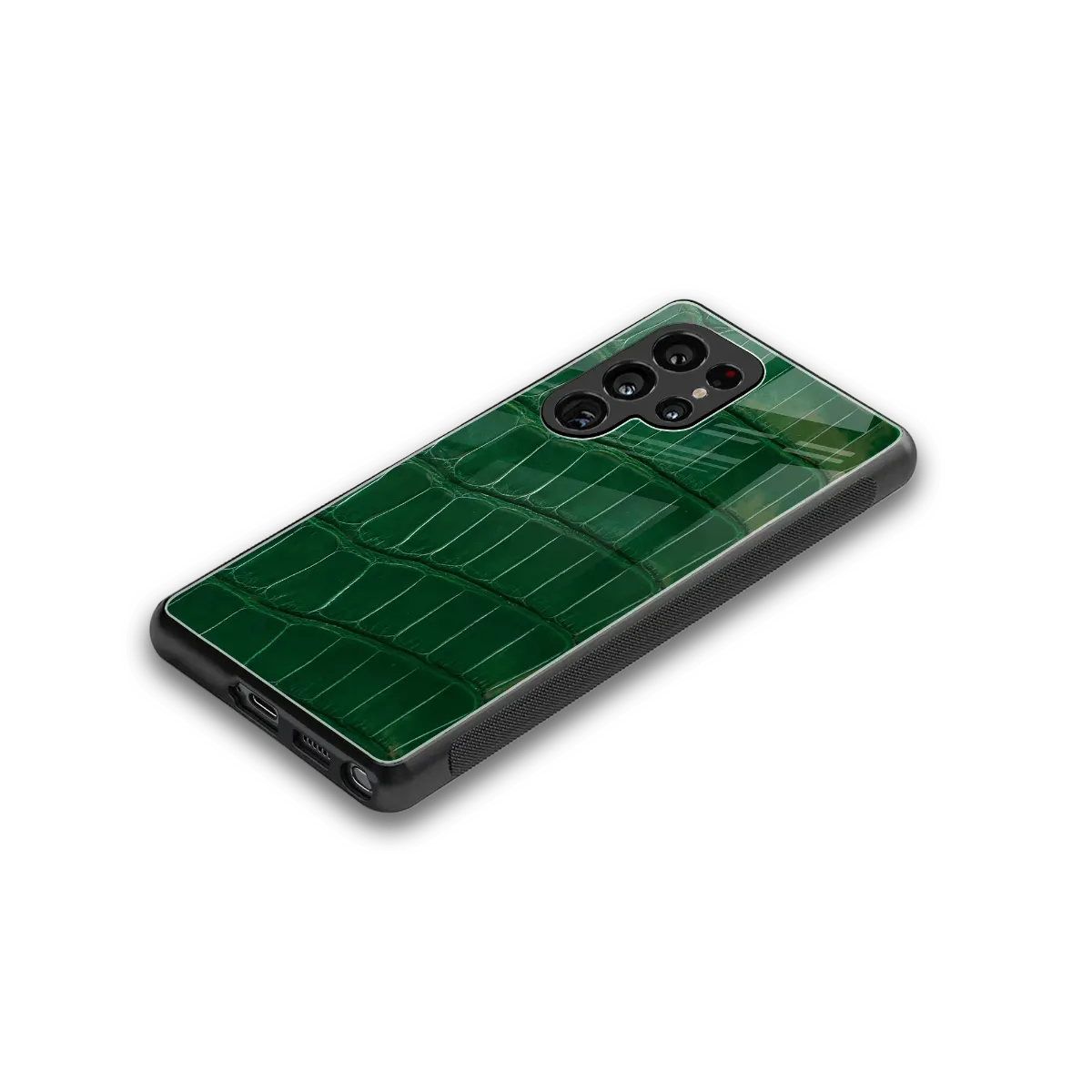 Croco Green stylish phone case for samsung galaxy s25 ultra | glossy glass and slim fit