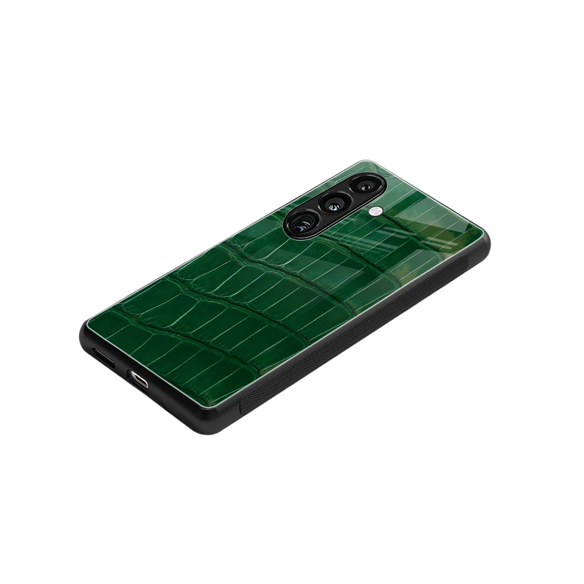 Croco Green stylish phone case for samsung galaxy s24 | glossy glass and slim fit