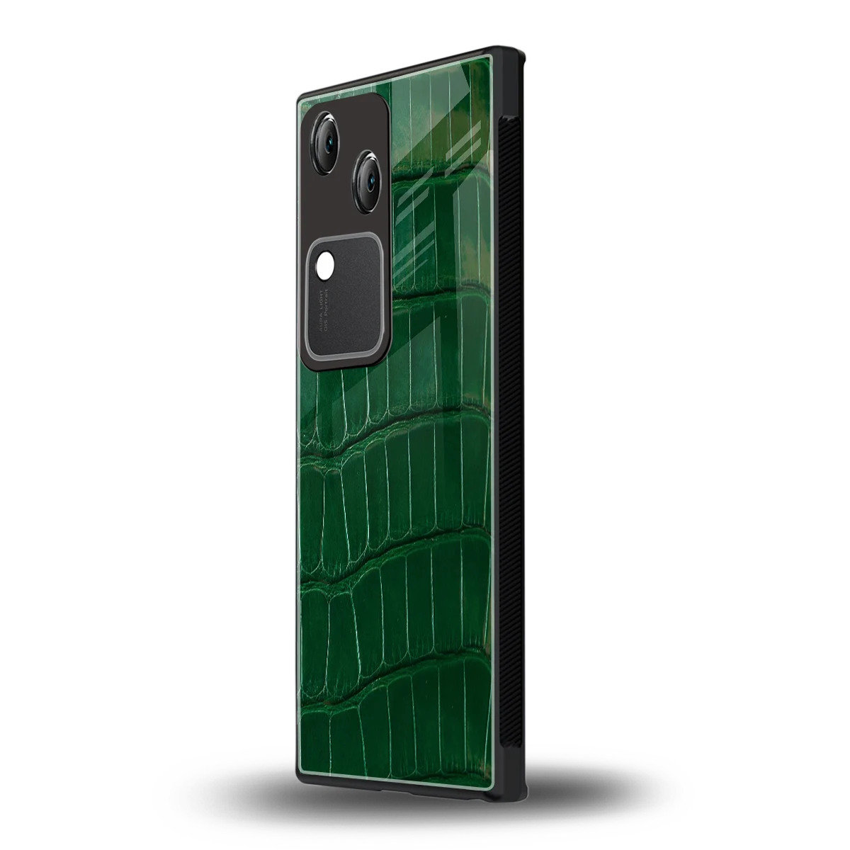 Croco Green vivo v30 mobile cover | shockproof glass phone case