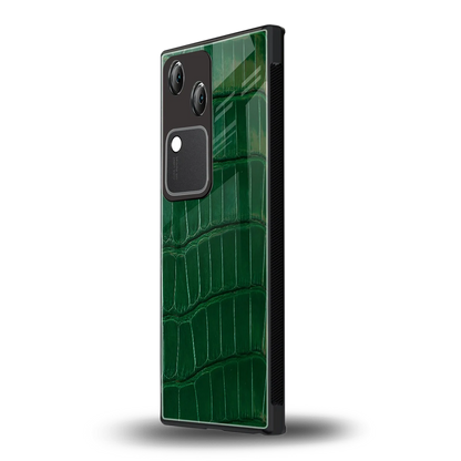 Croco Green vivo v30 mobile cover | shockproof glass phone case