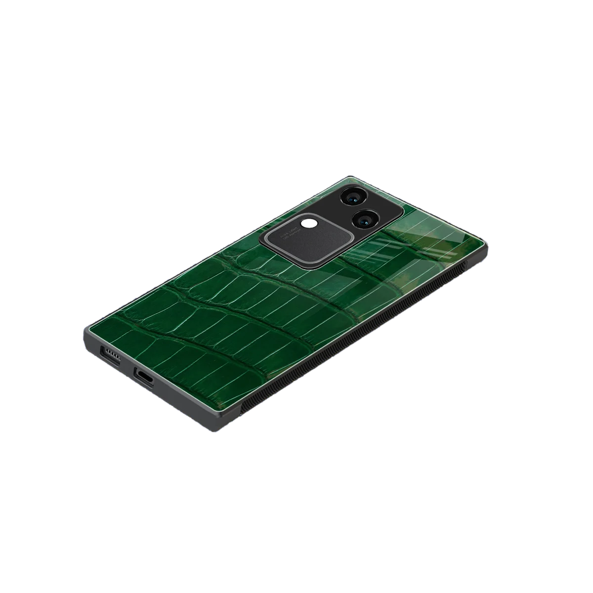 Croco Green stylish phone case for vivo v30 | glossy glass and slim fit
