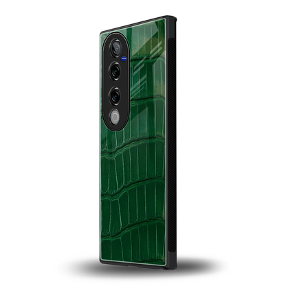 Croco Green vivo v40 pro mobile cover | shockproof glass phone case
