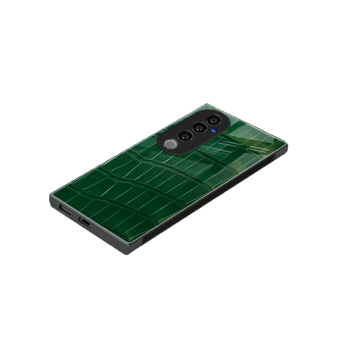 Croco Green stylish phone case for vivo v40 pro | glossy glass and slim fit