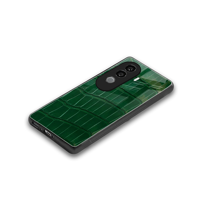 Croco Green stylish phone case for vivo v40e | glossy glass and slim fit