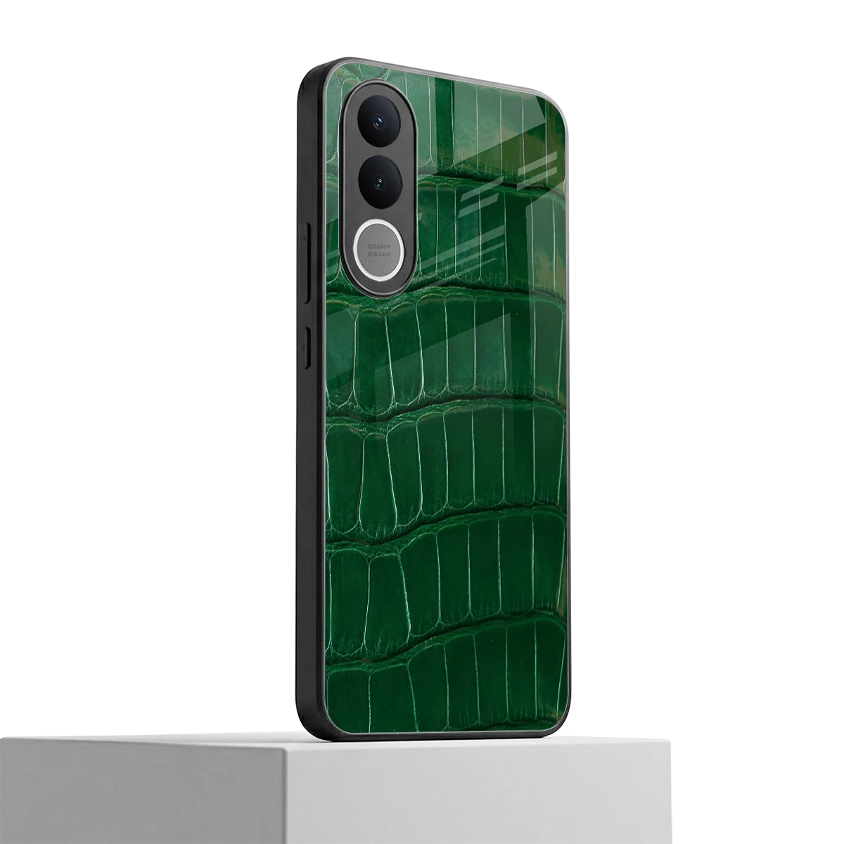 Croco Green vivo v70 fe mobile cover | shockproof glass phone case