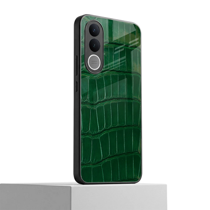 Croco Green vivo v70 fe mobile cover | shockproof glass phone case