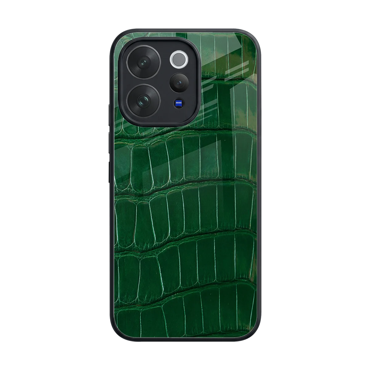 Croco Green back phone cover | glass case for vivo v70