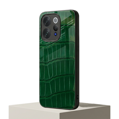 Croco Green vivo v70 mobile cover | shockproof glass phone case