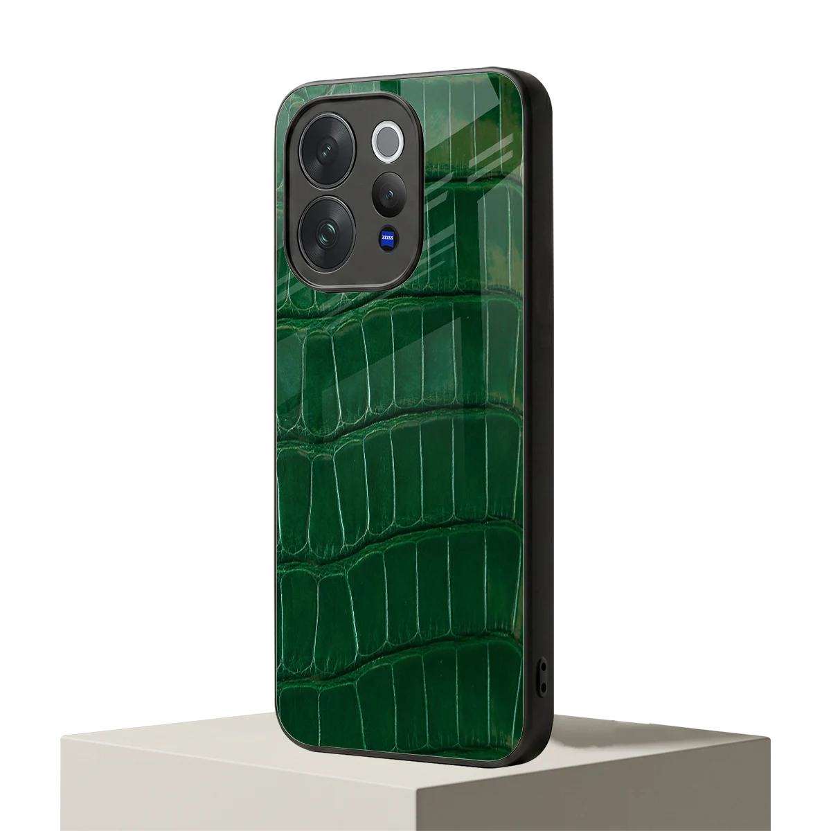 Croco Green vivo v70 elite mobile cover | shockproof glass phone case