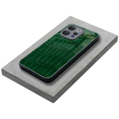 Croco Green stylish phone case for vivo v70 | glossy glass and slim fit
