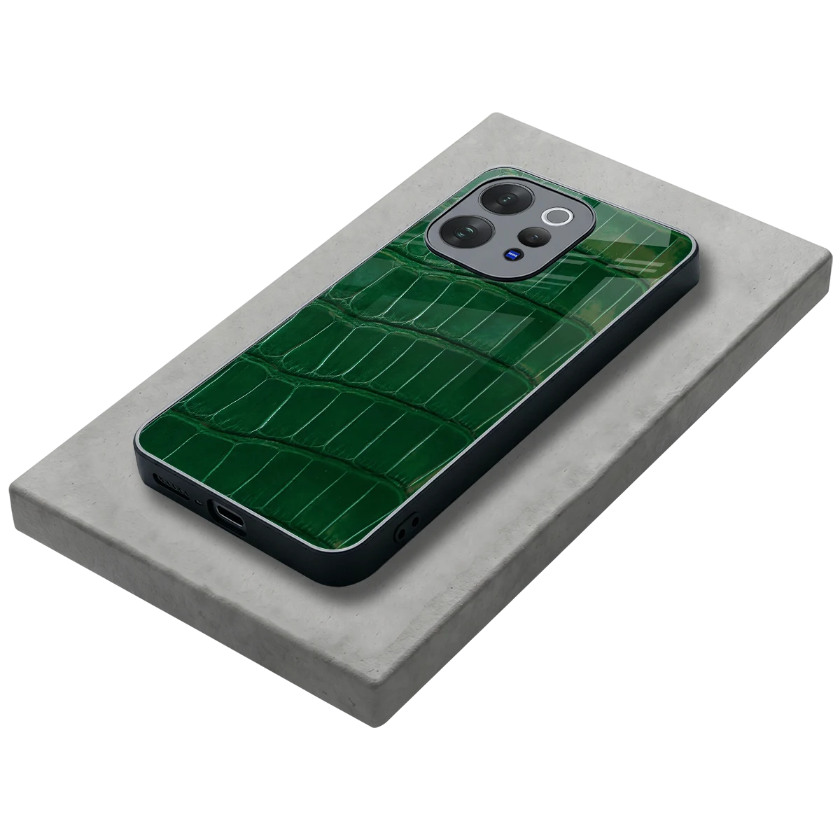 Croco Green stylish phone case for vivo v70 elite | glossy glass and slim fit
