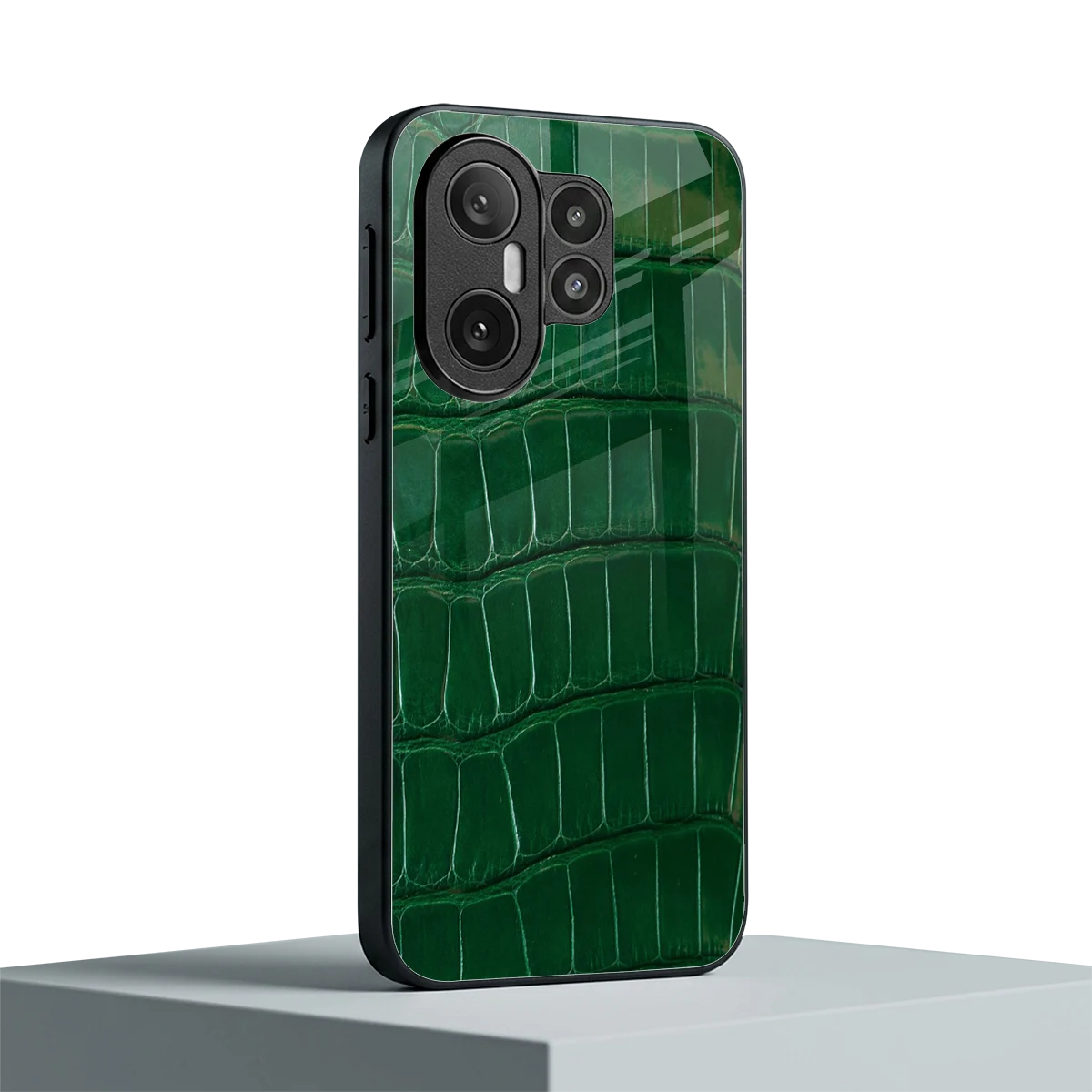 Croco Green vivo x200 fe mobile cover | shockproof glass phone case