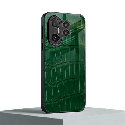 Croco Green vivo x200 fe mobile cover | shockproof glass phone case