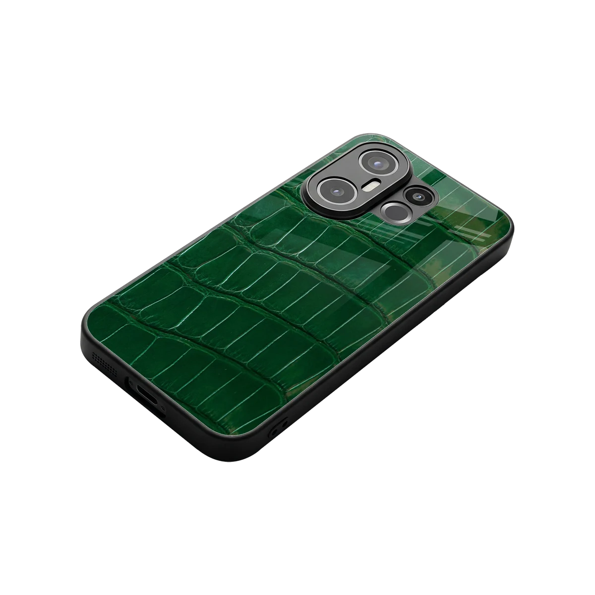 Croco Green stylish phone case for vivo x200 fe | glossy glass and slim fit