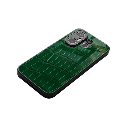 Croco Green stylish phone case for vivo x200 fe | glossy glass and slim fit