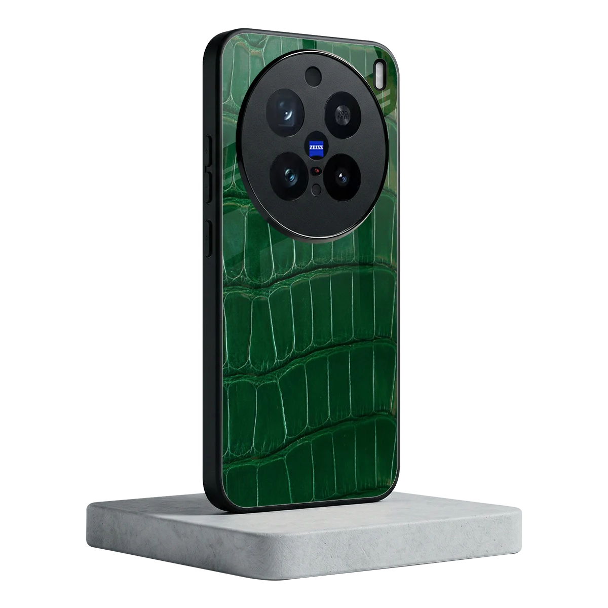 Croco Green vivo x200 pro mobile cover | shockproof glass phone case