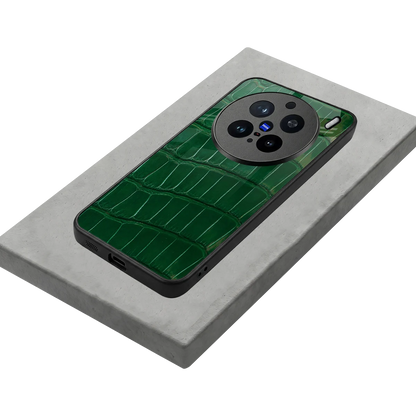 Croco Green stylish phone case for vivo x200 pro | glossy glass and slim fit