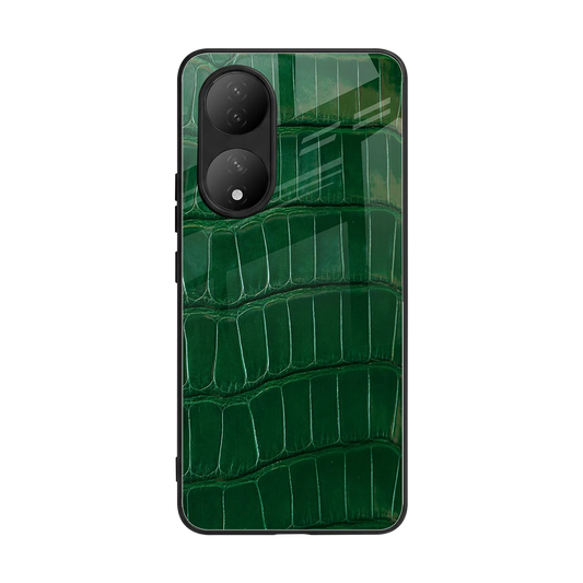 Croco Green back phone cover | glass case for Vivo-y100