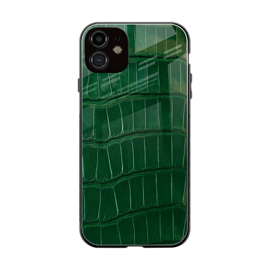 Croco Green back phone cover | glass case for iphone 12