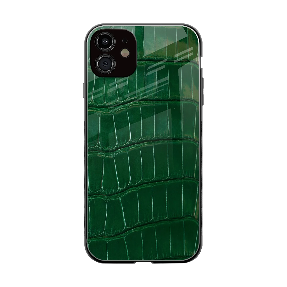 Croco Green back phone cover | glass case for iphone 11