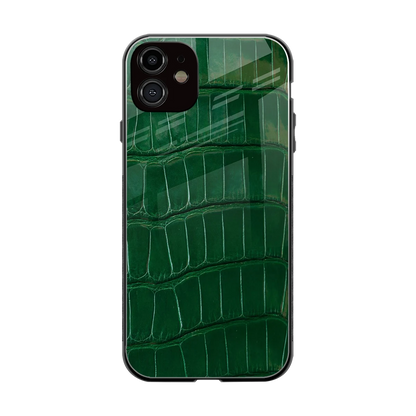 Croco Green back phone cover | glass case for iphone 11