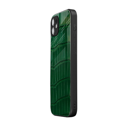 Croco Green iphone 11 mobile cover | shockproof glass phone case