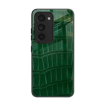 Croco Green back phone cover | glass case for redmi 15 5g