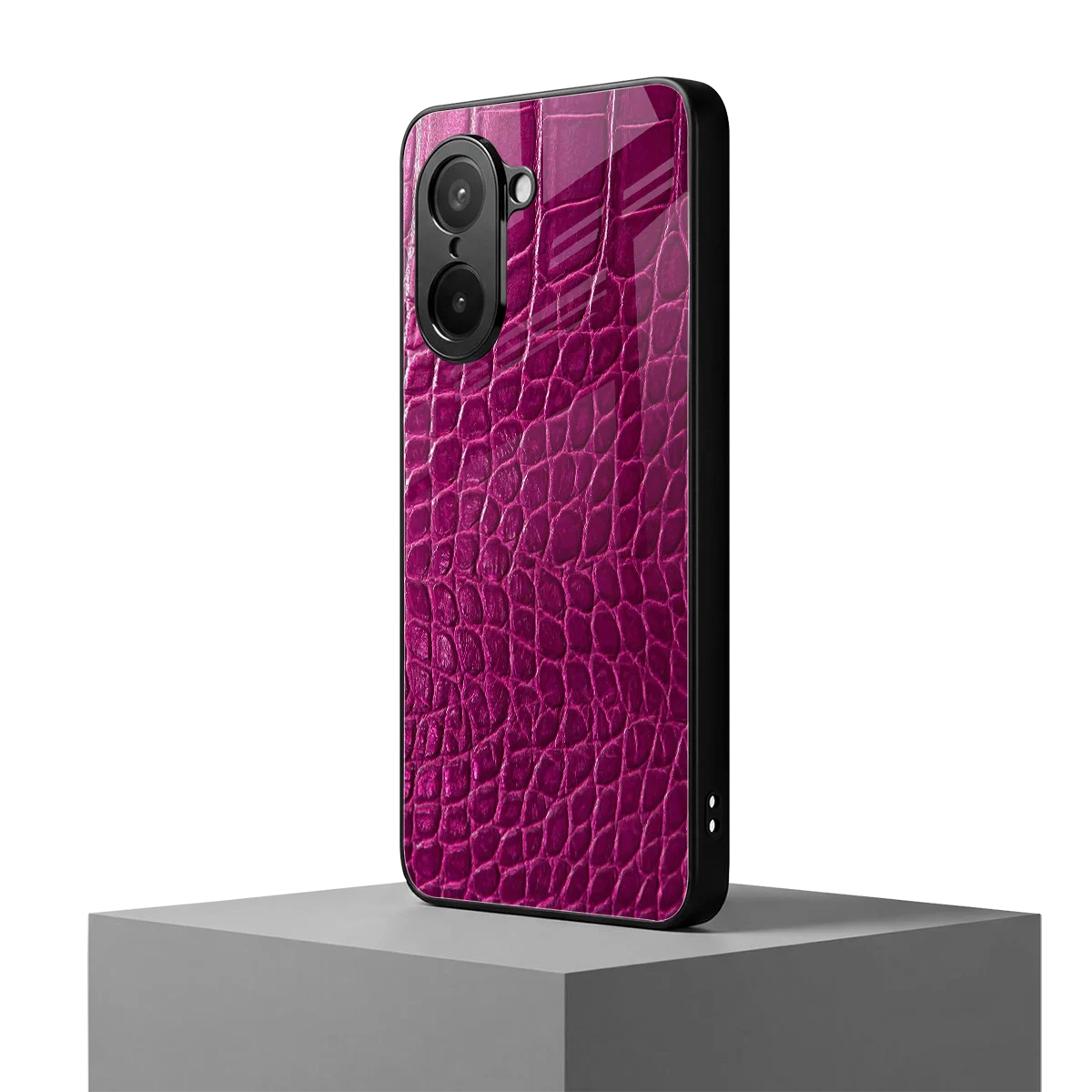 Croco Pink oneplus nord ce5 5g mobile cover | shockproof glass phone case