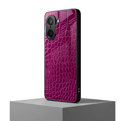 Croco Pink oneplus nord ce5 5g mobile cover | shockproof glass phone case