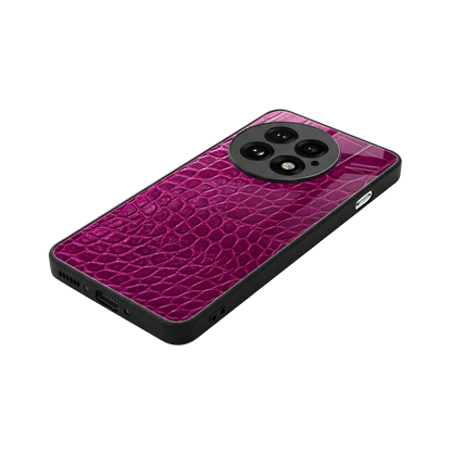 Croco Pink stylish phone case for oneplus 13 | glossy glass and slim fit