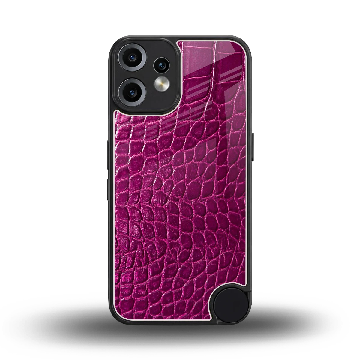 Croco Pink back phone cover | glass case for cmf nothing phone 2 pro