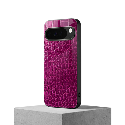 Croco Pink google pixel 10 pro xl mobile cover | shockproof glass phone case
