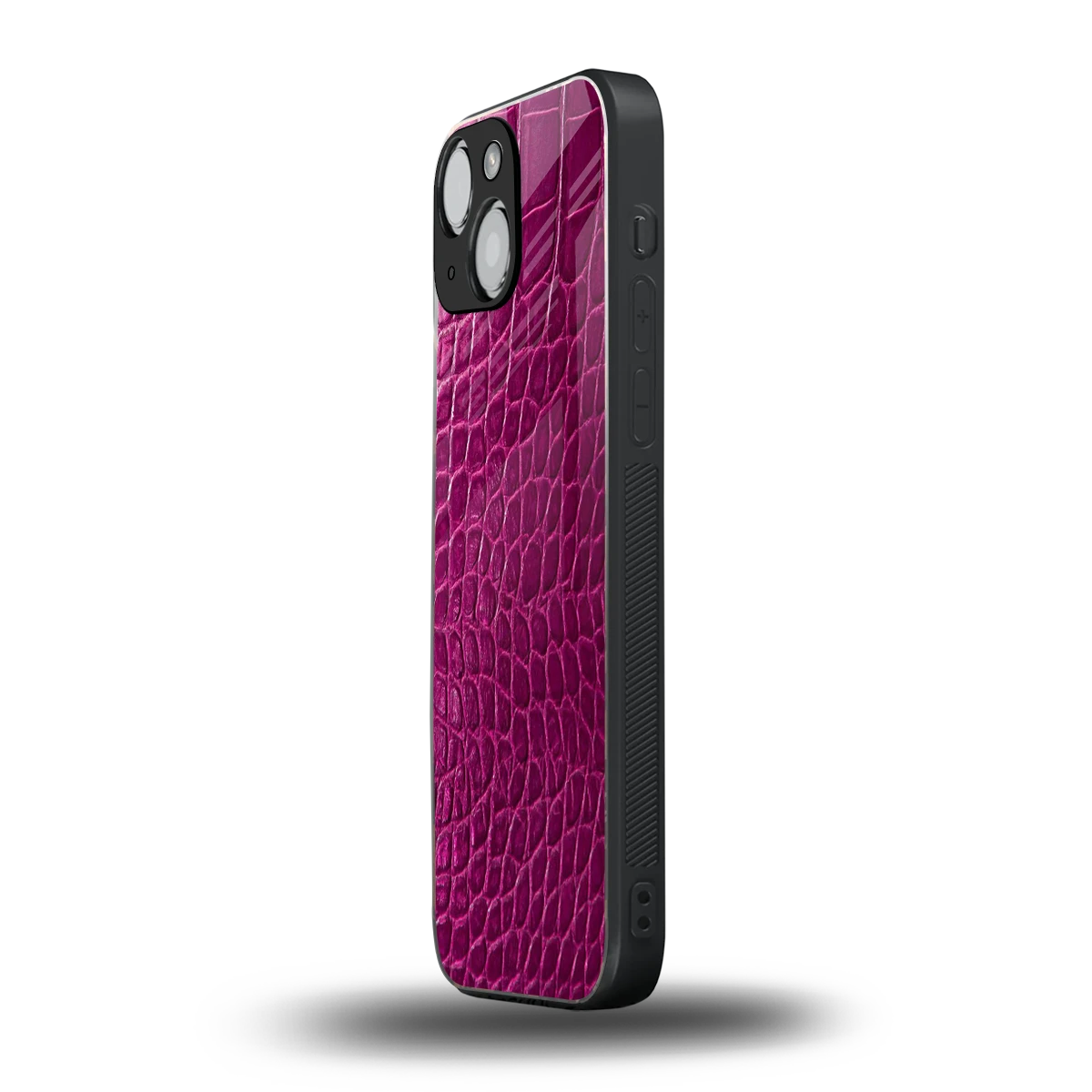 Croco Pink iphone 12 mini mobile cover | shockproof glass phone case