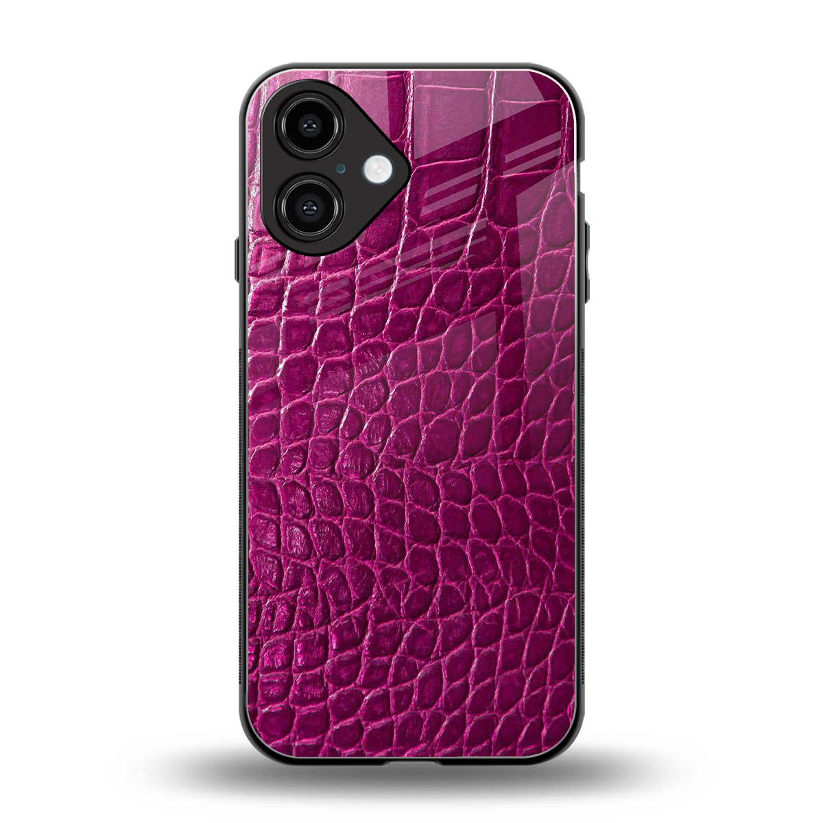 Croco Pink Phone Case for Iphone 16 | Glass Case