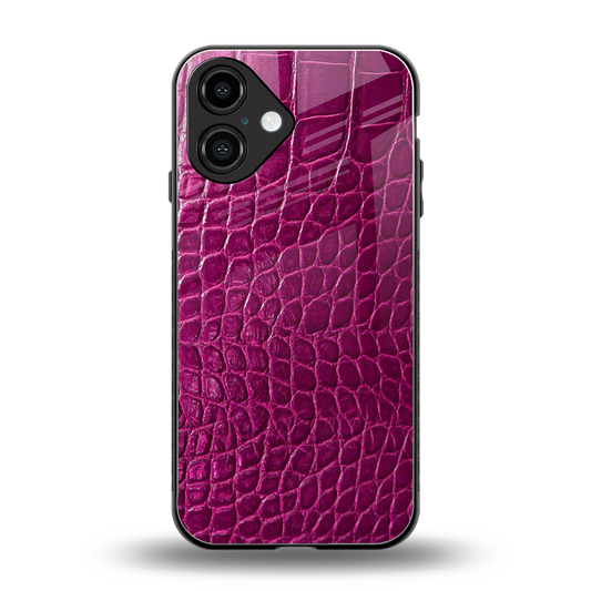 Croco Pink Phone Case for Iphone 16 | Glass Case