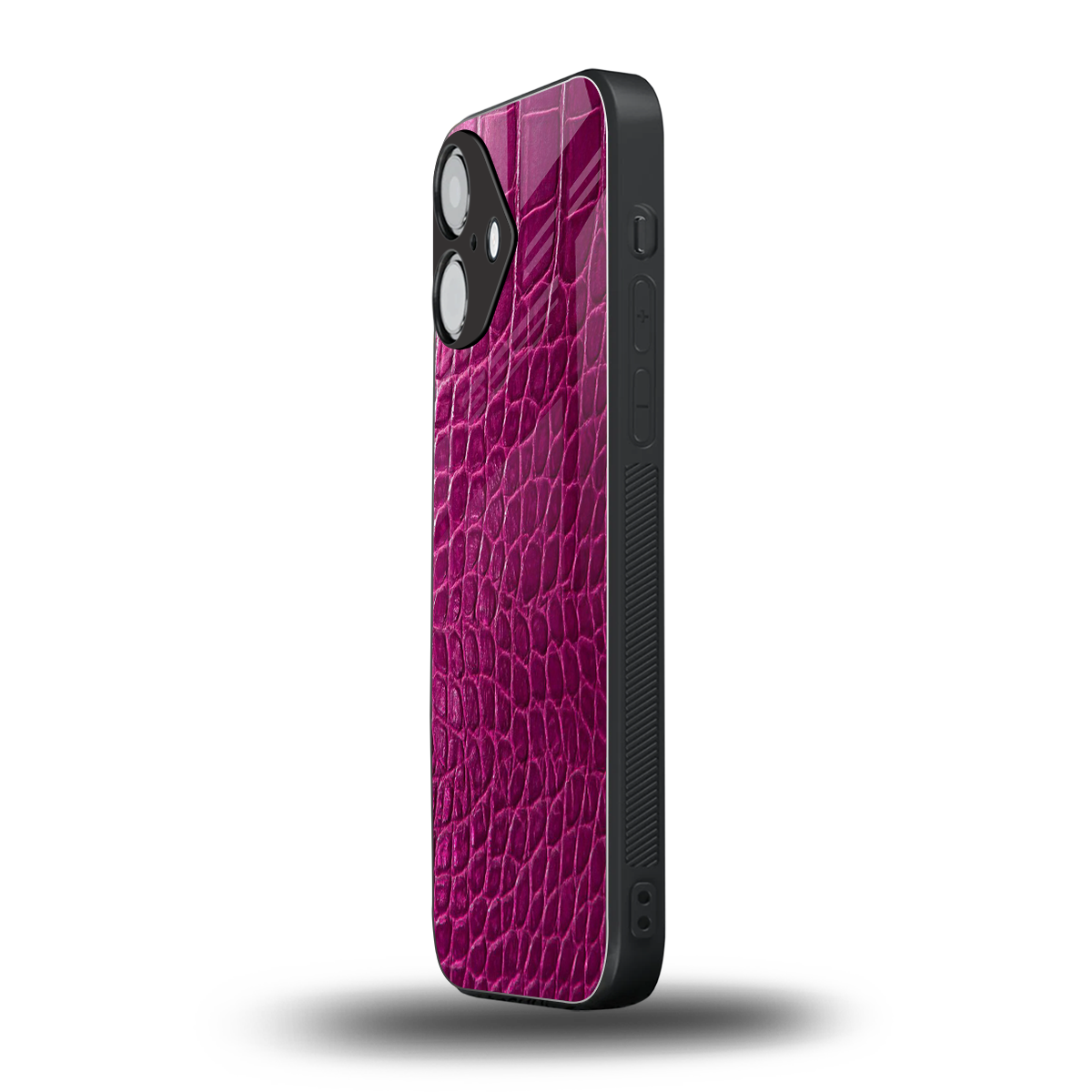 Croco Pink Phone Case for Iphone 16 | Glass Case