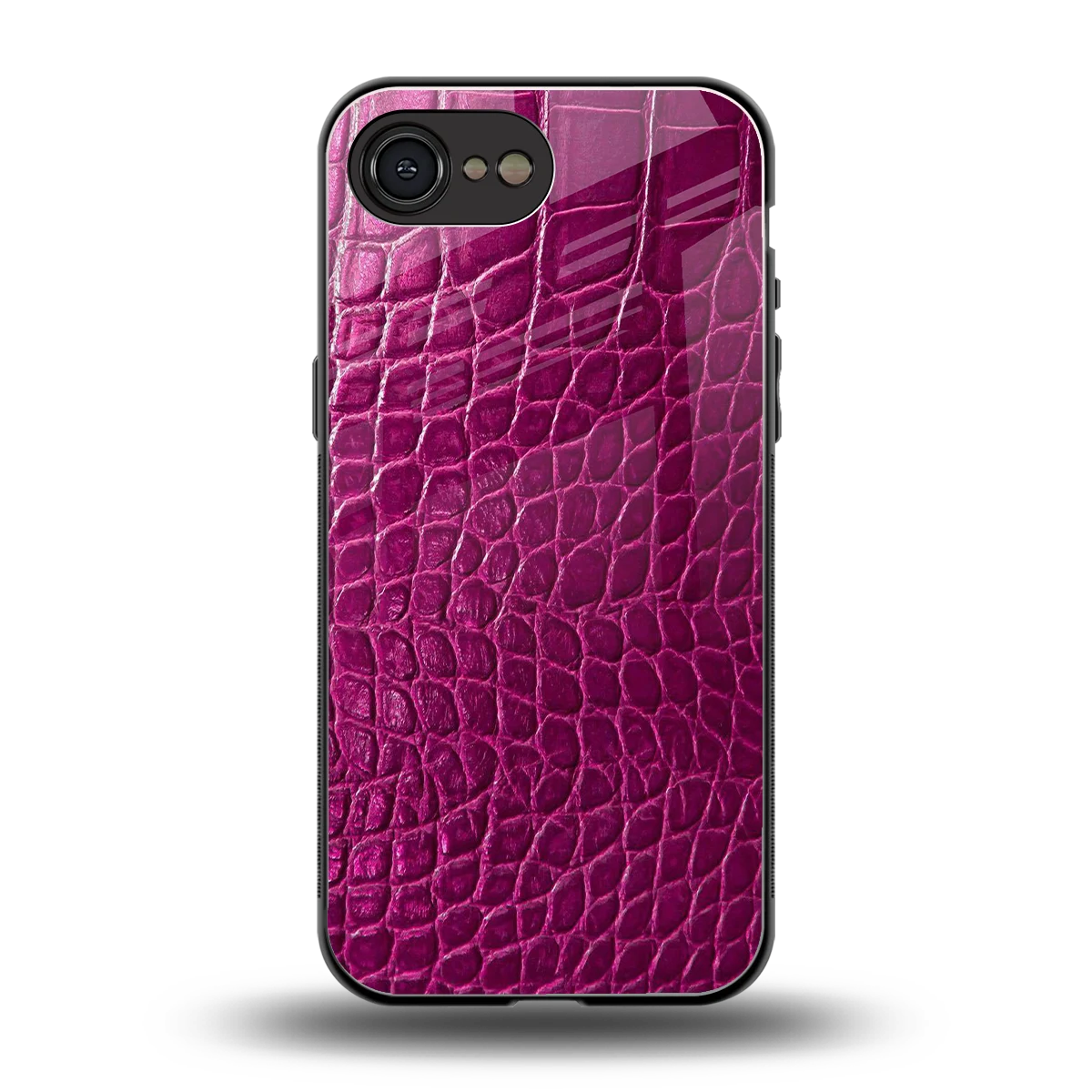 Croco Pink back phone cover | glass case for iphone 16e