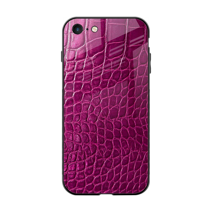 Croco Pink back phone cover | glass case for iphone 7