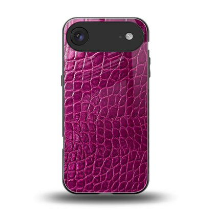 Croco Pink back phone cover | glass case for iphone air