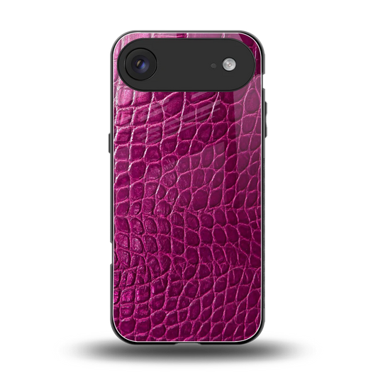 Croco Pink back phone cover | glass case for iphone air