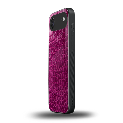 Croco Pink iphone air mobile cover | shockproof glass phone case