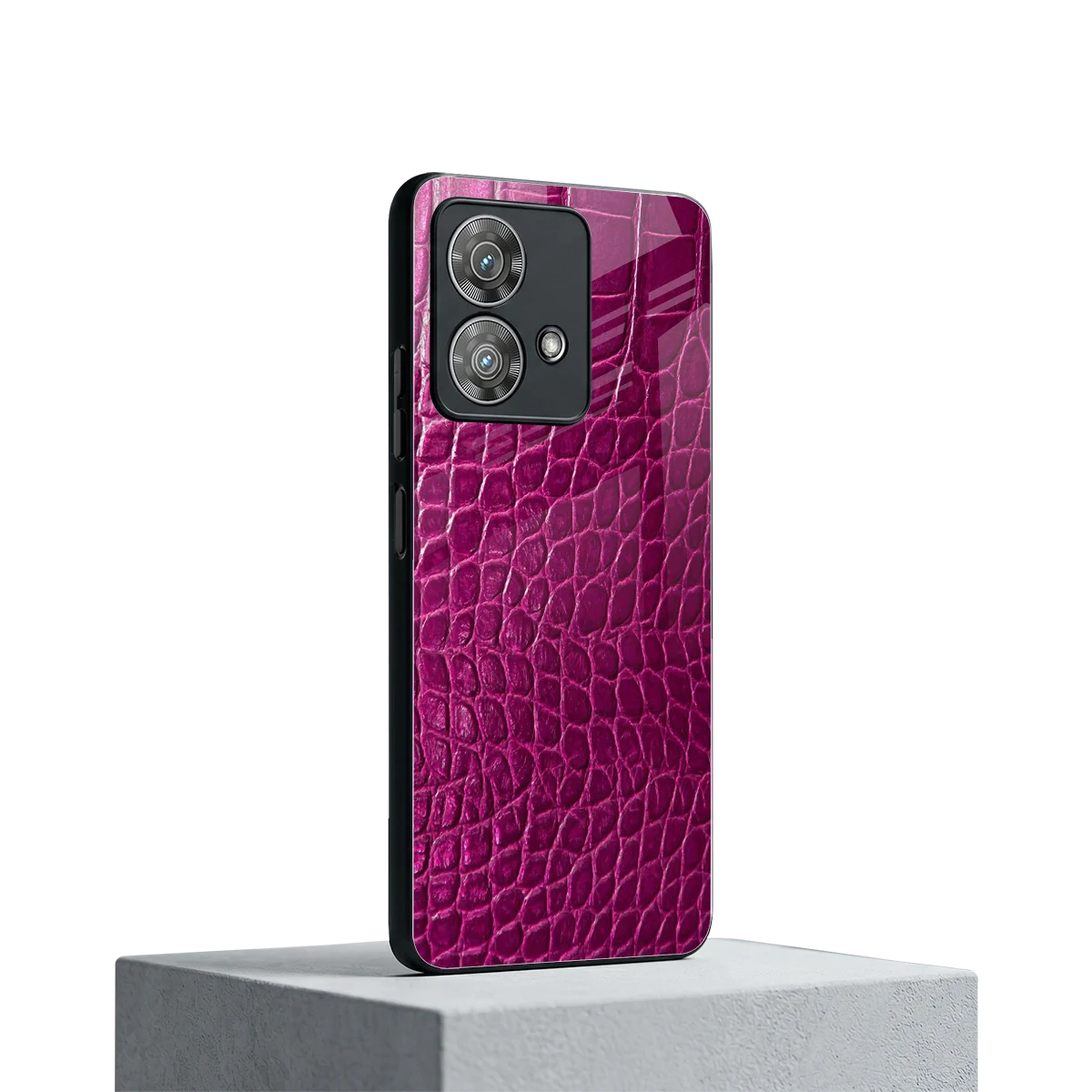Croco Pink motorola edge 40 neo 5g mobile cover | shockproof glass phone case