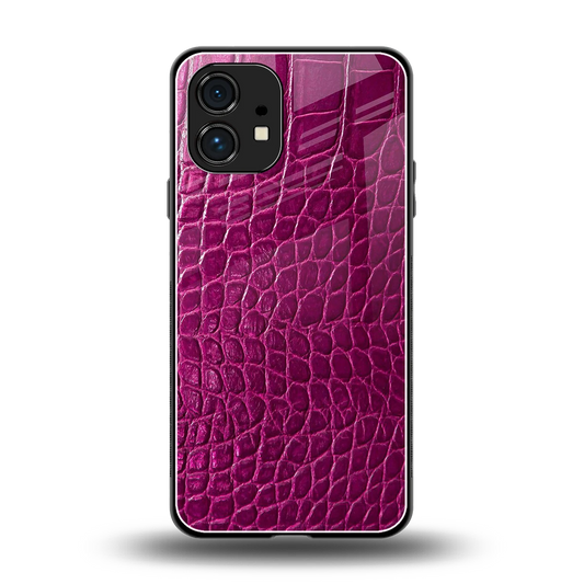 Croco Pink back phone cover | glass case for nothing phone 1